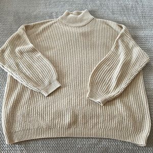 Mock Neck Knitted Sweater